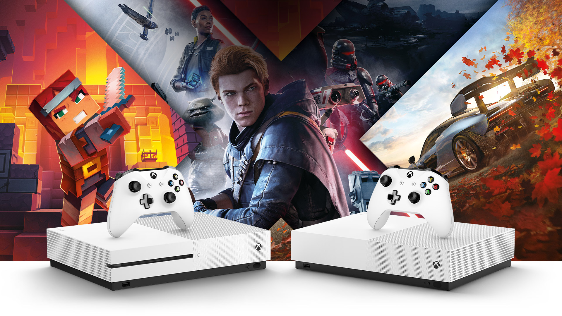 Console Xbox One S 1TB com 2 controles - 2 anos garantia - JF GAMES